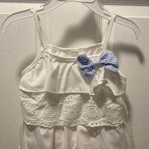 Cat and Jack Girls Denim Shorts stretch shorts 3T and 4T Geranimals White Tank - Picture 16 of 16